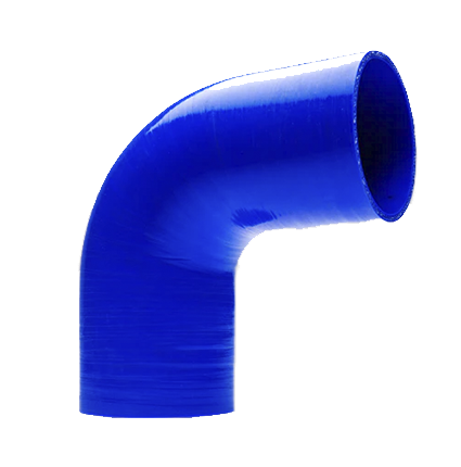 Codo de Silicon de 3" en 90° Azul