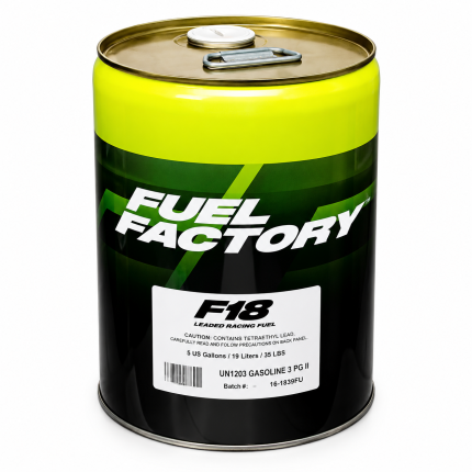 Combustible de competición Fuel Factory F18 de 116 octanos, 5 galones